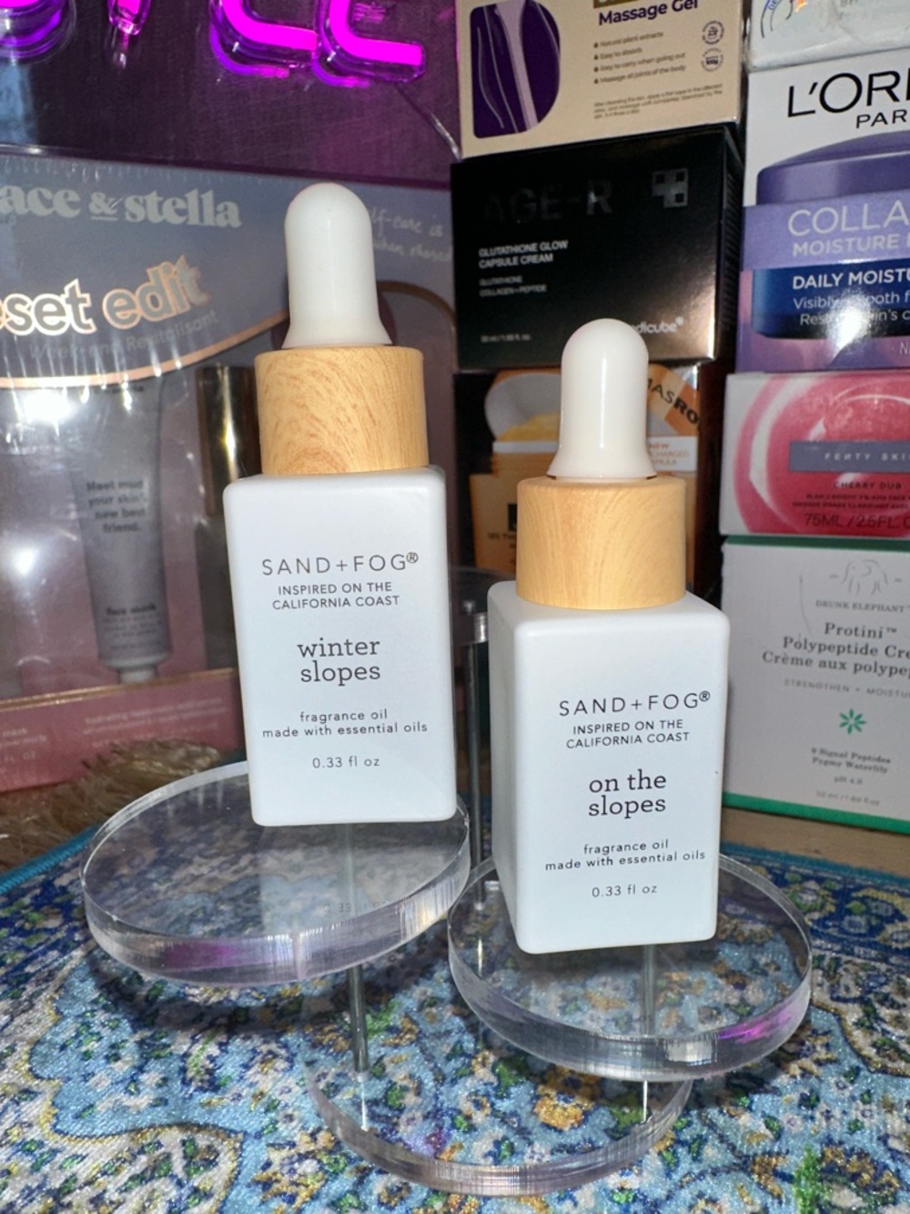 SAND+FOG Winter Slopes & On The Slopes Fragrance Oils - White Bottles